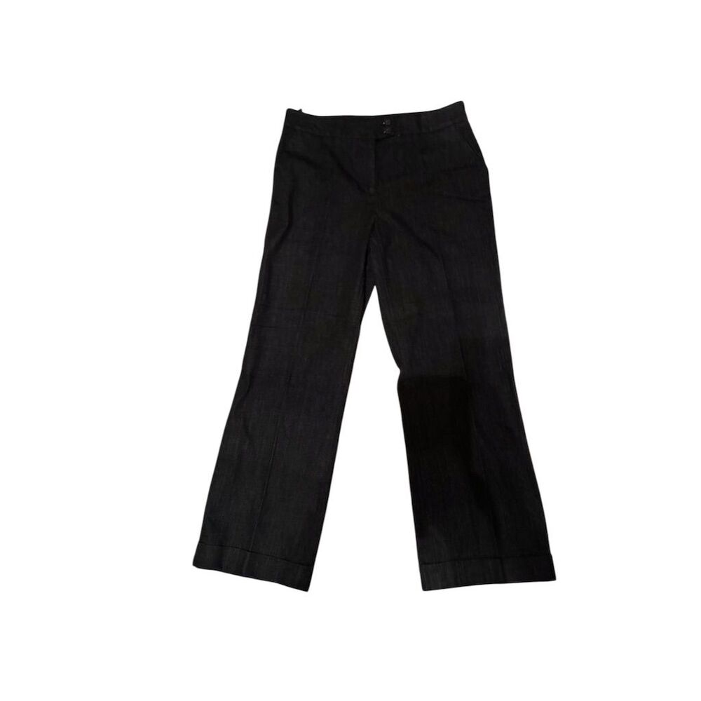 Jones Wear Studio Women's Black Denim Wide Leg Pants Plus Size 14